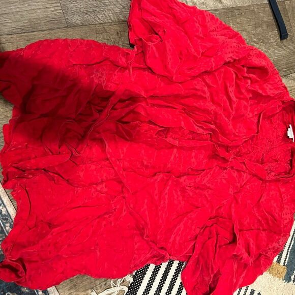 La Soie silk red robe OS - Picture 5 of 7
